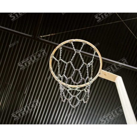 Thumbnail Netball Hoop Indoors Metal Mesh Net positioned Right