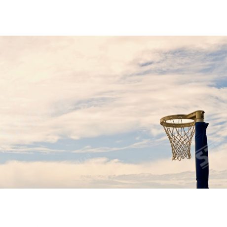 Thumbnail Netball Hoop Positioned Right Outdoors with a Sunset Sky Background