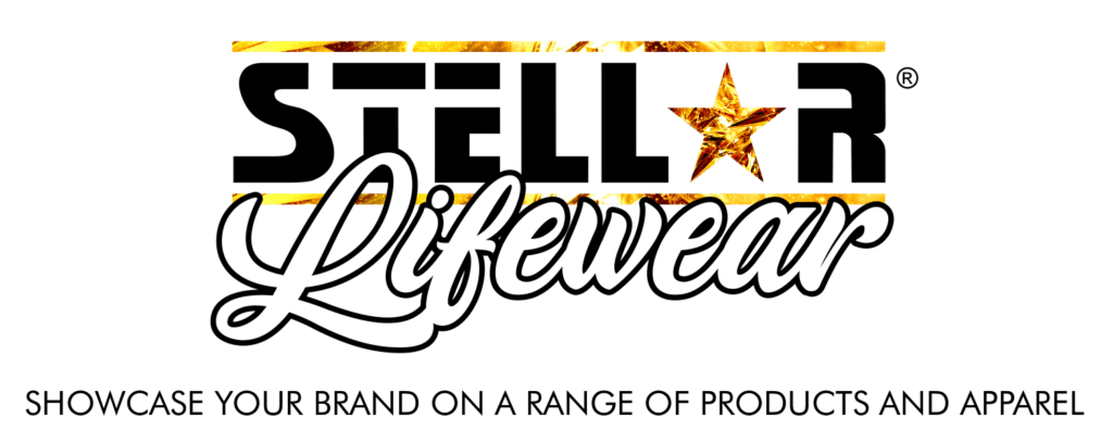 Stellar Lifewear showcase your brand on a range of products and apparel